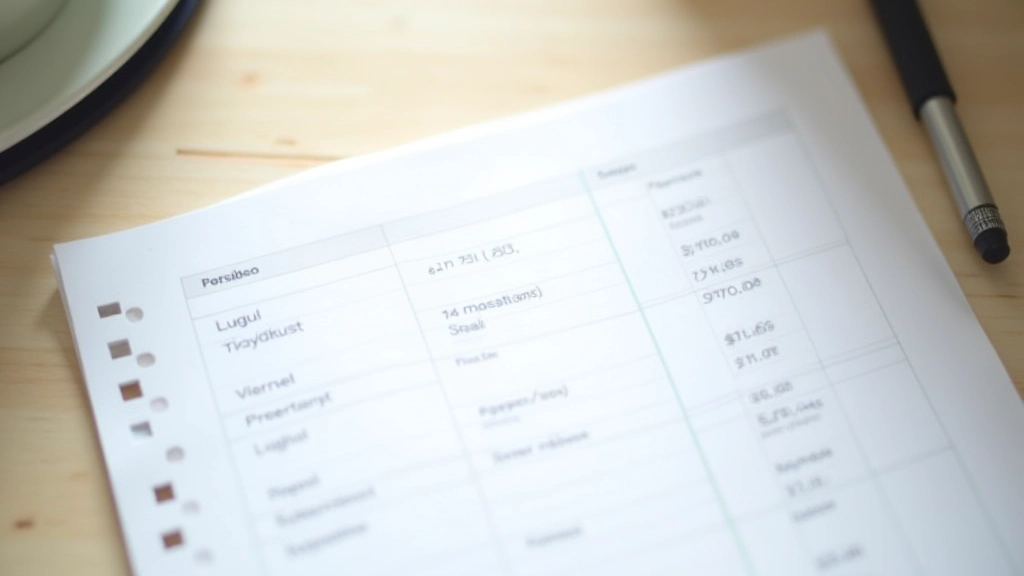 Tabla en papel o pizarra mostrando categorización de suscripciones en tres columnas: esencial, ocasional e innecesaria